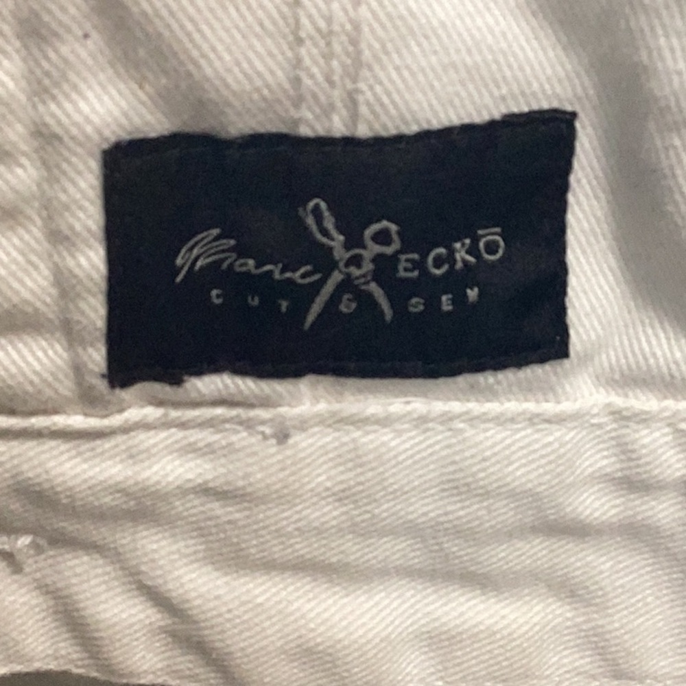 New  Wot MarcEcko Cut & Sew  Denim Hoodie White And Gray Jacket . - Picture 3 of 10